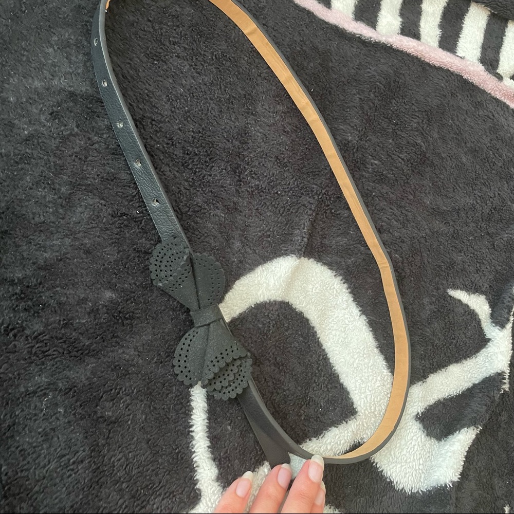 Black Tatyana bow belt